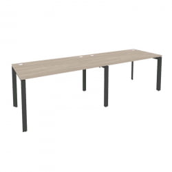 Рабочая станция на П-образном м/к ОНИКС О.МП-РС-2.3.8 Дуб Аттик/Антрацит / ONIX O.MP-RS-2.3.8