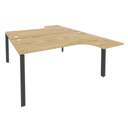 Рабочая станция на П-образном м/к ОНИКС О.МП-Д.СА-4 Тиквуд Светлый/Антрацит / ONIX O.MP-D.SA-4