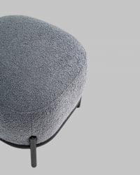 Пуф Стоун П букле Флуффй темно-серый / Fluffy