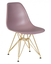 Стул обеденный ДОБРИН ДСР (ножки золотые, цвет сиреневый (П-04)) 4 шт / DOBRIN DSR (P-04))