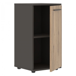 Шкаф колонка с глухой малой дверью ЕДИС ЕЛCС 42.1 Дуб Денвер светлый Мокко Мокко / EDIS ELCS