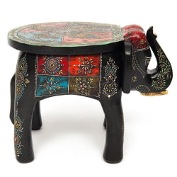 Столик Сеcрет Де Маисон СЛОН ( мод. ЕТ-001) дерево, 44х44х44см, этническая роспись / Secret De Maison SLON mod. ET-001)