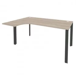 Стол эргономичный левый на П-образном м/к ОНИКС О.МП-СА-4Л Дуб Аттик/Антрацит / ONIX O.MP-SA-4L