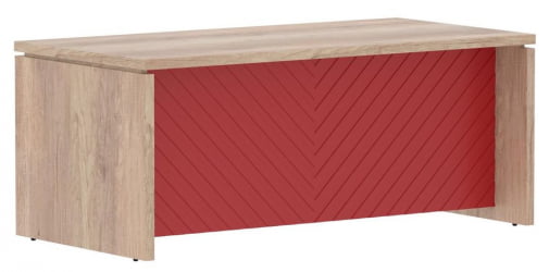 Стол руководителя Торр ЛУКС ТЛСТ 189Х Дуб Каньон Красный / Torr LUX TLST 189H