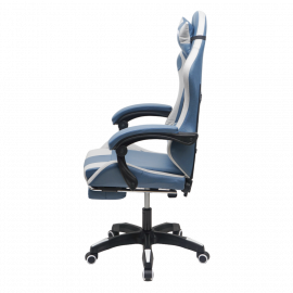 Геймерское кресло 907 КИНГКУЕЕН, замша, цвет синий с массажем, арт 907-ЛБ / KINGQUEEN, 907-LB