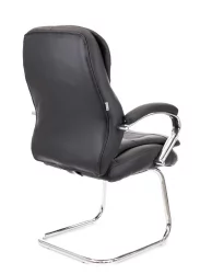 Кресло для посетителей Еверпроф Валенсиа CФ Экокожа Черный / Everprof Valencia CF