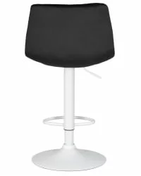 Барный стул ДОБРИН ТАИЛОР ВХИТЕ Черный велюр МДЖ9-101 / DOBRIN TAILOR WHITE MJ9-101