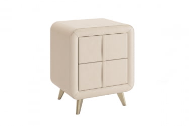 Тумба прикроватная Софи ТМ-001.1 крем (экокожа) / TM-001.1