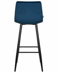 Стул барный ДОБРИН НИCОЛЕ (черные матовые ножки, темно-синий велюр (108-95)) / DOBRIN NICOLE