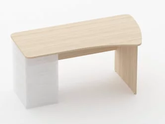 Стол эргономичный под встроенную тумбу Глассй 1.121.16Пр Бук светлый / Glassy