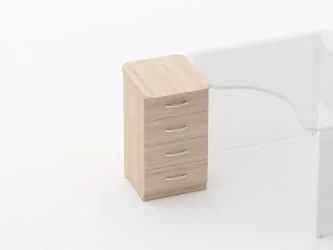 Тумба приставная на 4 ящика Глассй 3.10.11 Дуб молочный / Glassy