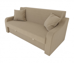 Диван Аккорд Большой (Берхоусе) Цвет фасада: Беж Велюто 05; Тип: Прямой; Материал фасада: Металл/Велюр / (Berhouse)