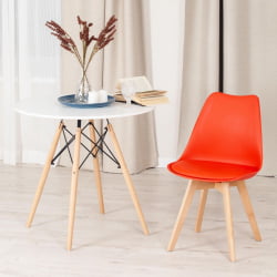 Стул ТУЛИП (мод. 73) / 1 шт. в упаковке дерево/пластик/ПУ, 48.5*52.5*83cм, красный / TULIP (mod. 48.5*52.5*83cм,