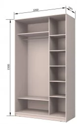 Шкаф-купе Хит-23-12-55 Аруба Венге