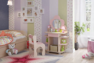 Набор детский Ромашка модуль 01 Дуб млечный/Розовый