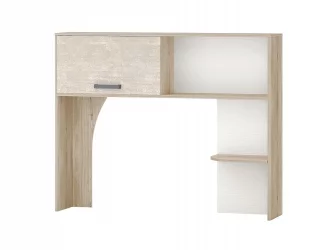 Надстройка Эверест 500.23 Дуб Кронберг/Белый шпон/Плаза Стоун