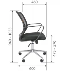 Кресло для оператора Чаирман 698 чроме ТВ Синее / Chairman chrome TW