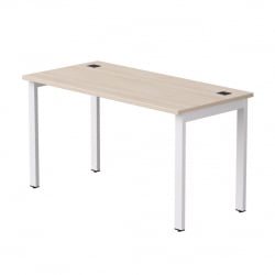Стол прямой на металлокаркасе, опоры 90 гр Еверпроф ЕВО 254С007 Дуб Соната Белый / Everprof EVO 254S007