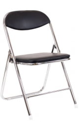 Стул Еверпроф ДЖокер Хроме Экокожа Черный / Everprof Joker Chrome