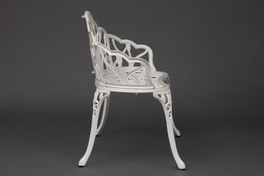 Скамья Сеcрет Де Маисон Страусс (Штраус) алюминиевый сплав, 99хх56х76см, буттер вхите / Secret De Maison Strauss butter white