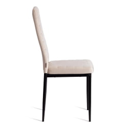 Стул со спинкой Еасй (мод. ДЖСC02-1) металл, флок, 41 х 52 х 96 см, беиге (молочный) ХЛР2 / черный / Easy (mod. JSC02-1) beige HLR2