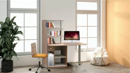 Стол для школьника компьютерный №11 Ясень Шимо темный/Ясень Шимо светлый