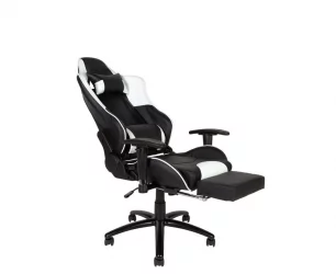 Игровое кресло Лотус ГТС РФ-8066Ф Черный/Белый / Lotus GTS RF-8066F