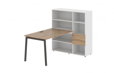 Рабочая станция ЕДИС ЕЛРСТ 1213 Дуб Денвер светлый Мокко Белый / EDIS ELRST
