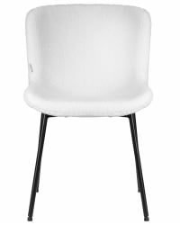 Стул обеденный ДОБРИН МИЛО (черные ножки, белый букле (УФ992-01)) / DOBRIN MILO (UF992-01))