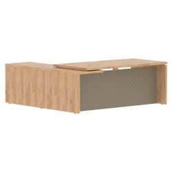 Стол руководителя правый Торр ЛУКС ТЛCТ 2020 Р Дуб Бофорд Капучино / Torr LUX TLCT R