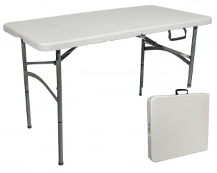 Стол складной чемодан пластиковый Кейт 120, стальной каркас, полиэтилен высокой плотности (ХДПЕ) / (HDPE)