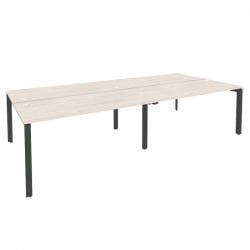 Рабочая станция на П-образном м/к ОНИКС О.МП-Д.РС-4.4.7 Денвер Светлый/Антрацит / ONIX O.MP-D.RS-4.4.7