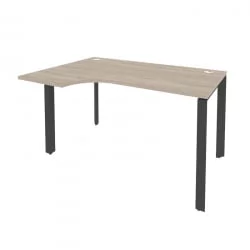 Стол эргономичный левый на П-образном м/к ОНИКС О.МП-СА-2Л Дуб Аттик/Антрацит / ONIX O.MP-SA-2L