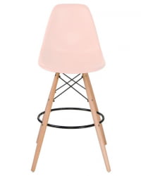 Стул барный ДОБРИН ДСВ БАР (ножки светлый бук, цвет сиденья светло-розовый (ПК-02)) 2 шт / DOBRIN DSW BAR (PK-02))
