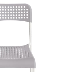 Дизайнерский стул АДДЕ (мод. C-049) металл/пластик, 39 х 49 х 78 см, Грей (серый) /Вхите (белый) / ADDE (mod. C-049) Grey /White