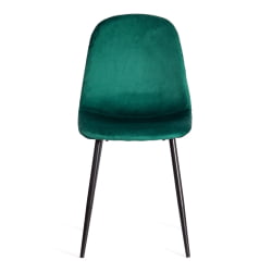 Металлический стул БРЕЕЗЕ (мод. 4724) вельвет/металл, 44 х 53 х 87 см, Лигхт дэрк греен (изумрудный) ХЛР56 / черный / BREEZE (mod. Light dark green HLR56