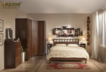 Спальня композиция 1 Шерлоcк Орех шоколадный_65609 / Sherlock