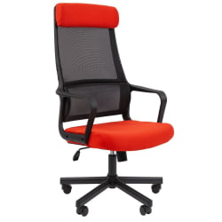Кресло руководителя Чаирман 590 ткань/сетка Красный / Chairman