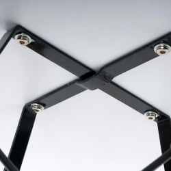 Круглый стол CИНДЙ НЕКСТ (мод. 70-80 МДФ) металл/мдф/бук, Д80х75см, белый/натуральный / CINDY NEXT (mod. MDF) D80х75см,