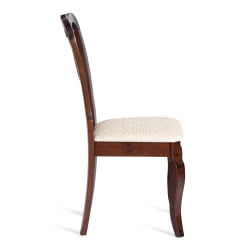 Стул Афродита/ Апхродите дерево гевея, 46х54х99см, Каппучино , ткань кремовая с рисунком (А04) / Aphrodite Cappuchino