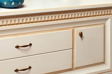 Комплект мебели для гостиной Марлен №8 Кремовый белый Патина