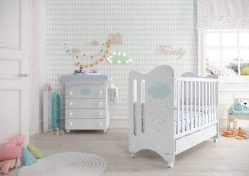 Детский комод Микуна Лили Б-970 Вхите Старс Грей / Micuna Lili B-970 White Stars Grey