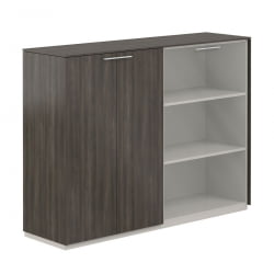 Шкаф средний двойной Атлас НЗ-0305+НЗ-0325.БТ.БТ.ГЛ Бренсон Трюфель / Atlas NZ-0305+NZ-0325.BT.BT.GL