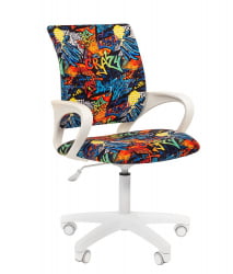 Детское кресло CХАИРМАН ТИН (Кидс) 103 ЛТ (ЛТ) белый пластик Cразй / CHAIRMAN (Kids) (LT) Crazy