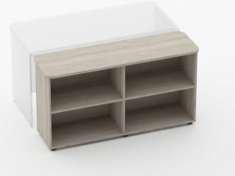 Тумба приставная к столу Глассй 3.18.103 Дуб сантана светлый / Glassy