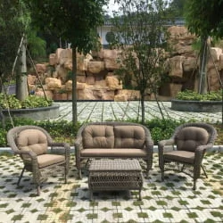 Плетеный комплект для отдыха ЛВ520ББ Беиге/Беиге / LV520BB Beige/Beige