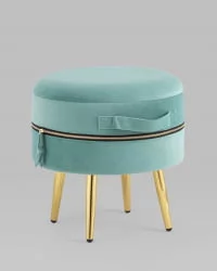 Банкетка Тильда с ящиком велюр Мятный