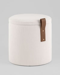 Пуф Руни КСС с ящиком вельвет белый / XS