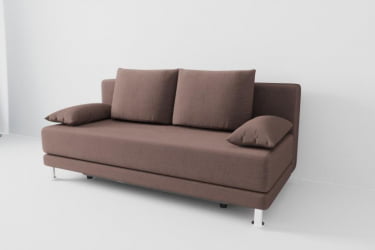 Диван прямой Стандарт (Берхоусе) Цвет фасада: Кофе; Тип: Прямой; Материал фасада: Рогожка / (Berhouse)