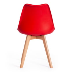 Стул ТУЛИП (мод. 73) / 1 шт. в упаковке дерево/пластик/ПУ, 48.5*52.5*83cм, красный / TULIP (mod. 48.5*52.5*83cм,